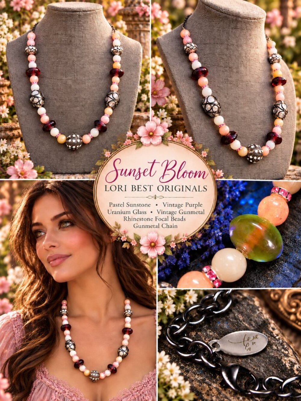Dark Sunset Bloom - Lori Best Originals – "Wearable Art Beyond the Ordinary"